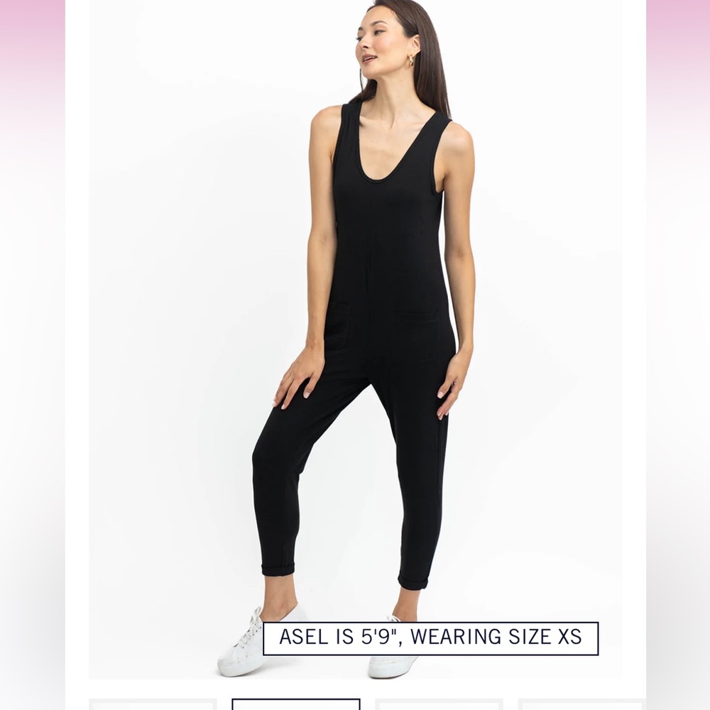 SATURDAY ROMPER IN MIDNIGHT BLACK - size xs